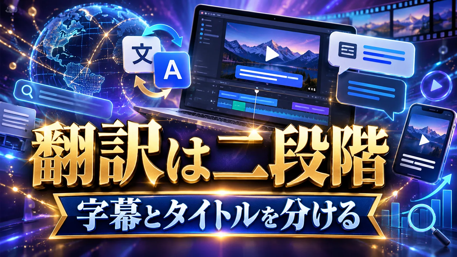 ChatGPTでYouTube翻訳する方法|字幕・タイトルを自然に直すのアイキャッチ