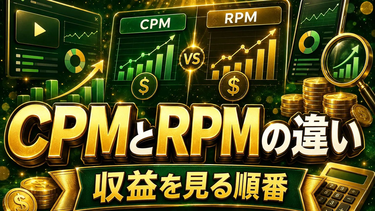YouTube CPMとRPMの違い|手取りを表すのはRPMのアイキャッチ