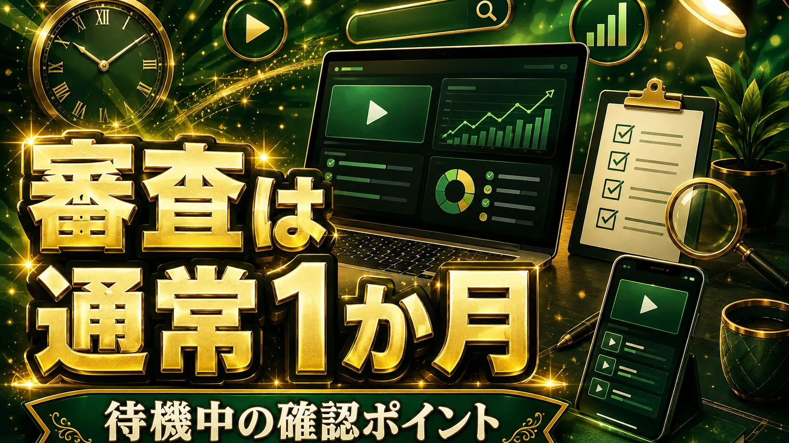 YouTube収益化の審査はいつ終わる?期間と確認方法のアイキャッチ