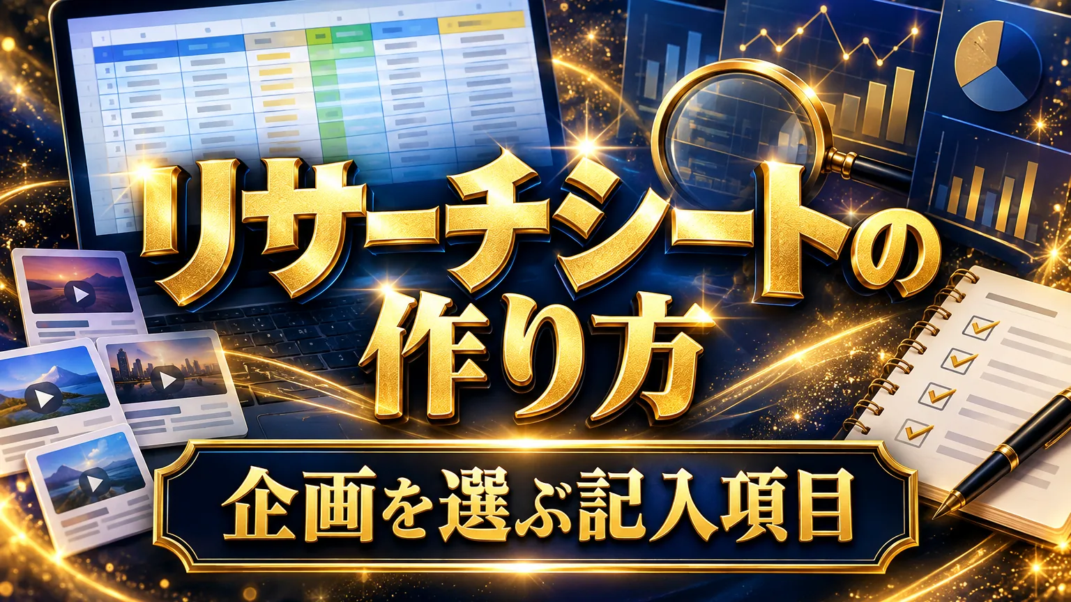 youtube リサーチ シートの作り方|企画を選ぶ記入項目のアイキャッチ
