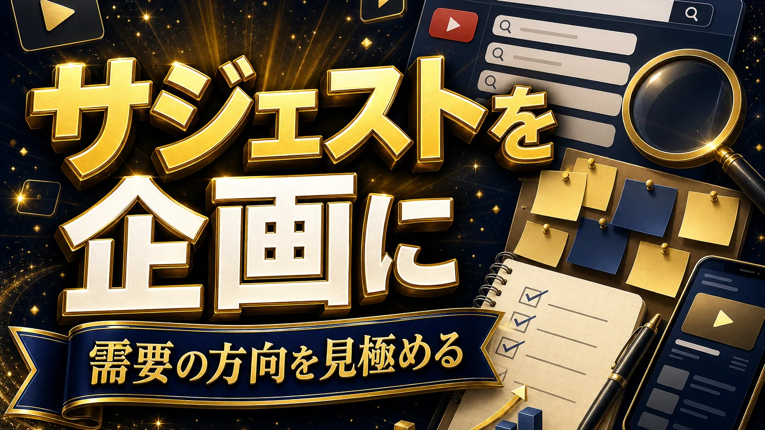 YouTubeサジェストキーワードから企画を作る方法のアイキャッチ